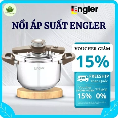 Nồi áp suất Engler EL9.112 6L inox 304, 3 cấp an toàn, dùng mọi bếp - Giá 1.550.000