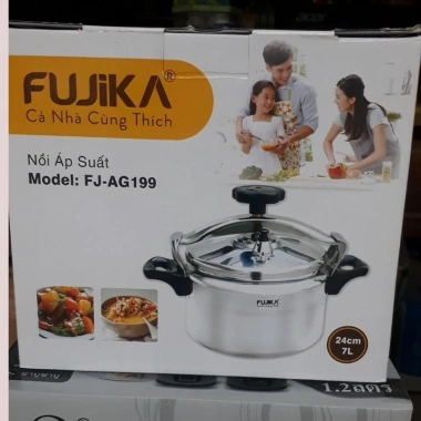 Nồi áp suất FUJIKA 4-7L đa năng cho bếp từ và ga - Tiết kiệm thời gian, an toàn, giá 375.000₫