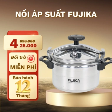 Nồi áp suất Fujika đa năng 4-7L hợp kim nhôm, dùng mọi bếp, bảo hành 12 tháng, giảm giá 450.000 VND