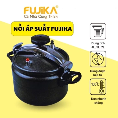 Nồi áp suất Fujika đáy từ 4-7L, dùng mọi bếp, bảo hành 12 tháng, giá 426.000₫