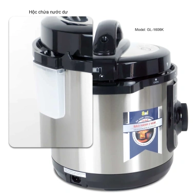 Nồi Áp Suất Gali GL-1.606K 6L - Hầm nhừ nhanh, tiết kiệm điện, BH 24 tháng 9
