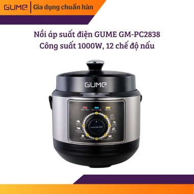 Nồi áp suất gia đình Gume 1.000W 6L 12 chế độ nấu, bảo hành 12 tháng, 1.449.000₫ 5