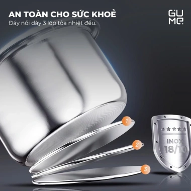 Nồi áp suất gia đình Gume 1.000W 6L 12 chế độ nấu, bảo hành 12 tháng, 1.449.000₫ 6