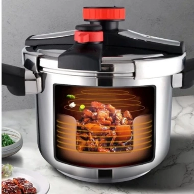 Nồi áp suất inox 304 an toàn 5L-6L-8L, phù hợp bếp từ và bếp ga, chính hãng, giảm 18%