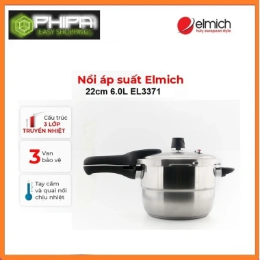 Nồi Áp Suất Inox 304 Elmich 20cm 4L & 22cm 5.5L - Giá giảm 22% chỉ 1.224.020₫