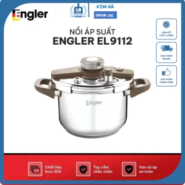 Nồi áp suất inox 304 Engler EL9.112 6L - Lòng inox an toàn, đa năng, mọi bếp - Kim Hà