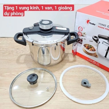 Nồi áp suất inox 304 YOAKE YK-PA516 – Hầm nhừ nhanh, an toàn, dùng mọi bếp, giá 1,29 triệu 2