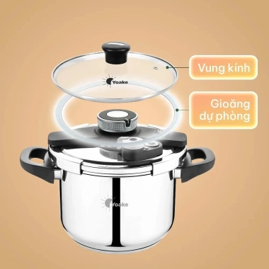 Nồi áp suất inox 304 YOAKE YK-PA516 – Hầm nhừ nhanh, an toàn, dùng mọi bếp, giá 1,29 triệu 7
