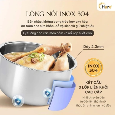 Nồi áp suất inox 6L công suất 1.000W - Bảo hành 12 tháng, giá ưu đãi 1.43 triệu 3