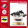 Nồi áp suất inox đa năng Seka SK5.859 4L 6L, dung tích lớn, tặng vung kính cường lực, giá ưu đãi 1,29 triệu