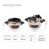 Nồi áp suất inox đa năng Seka SK5.859 4L 6L, dung tích lớn, tặng vung kính cường lực, giá ưu đãi 1,29 triệu 3