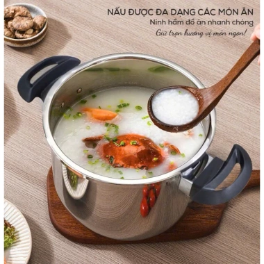 Nồi áp suất inox đa năng Seka SK5.859 4L 6L, dung tích lớn, tặng vung kính cường lực, giá ưu đãi 1,29 triệu 4
