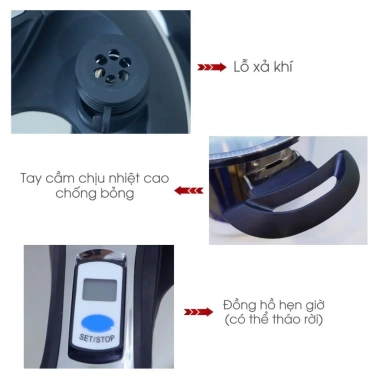 Nồi áp suất inox đa năng Seka SK5.859 4L 6L, dung tích lớn, tặng vung kính cường lực, giá ưu đãi 1,29 triệu 5