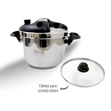 Nồi áp suất inox đa năng Seka SK5.859 4L 6L, dung tích lớn, tặng vung kính cường lực, giá ưu đãi 1,29 triệu 9