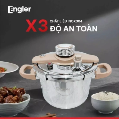 Nồi áp suất inox Engler EL9.112 6L inox 304 an toàn, đa năng dùng mọi bếp - Giá ưu đãi 1,550,000₫ 5