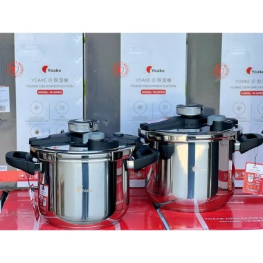 Nồi áp suất inox YOAKE YK-PA516 6L-8L dùng mọi bếp nấu nhanh dưỡng chất giảm 1,29 triệu