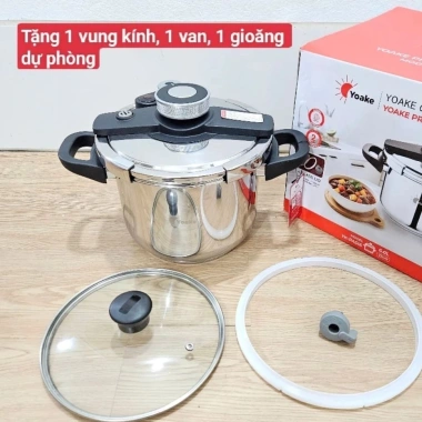 Nồi áp suất inox YOAKE YK-PA516 6L-8L dùng mọi bếp nấu nhanh dưỡng chất giảm 1,29 triệu 3 Nồi áp suất inox YOAKE YK-PA516 6L-8L dùng mọi bếp nấu nhanh dưỡng chất giảm 1,29 triệu 3