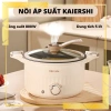 Nồi Áp Suất KAIERSHI 4L Đa Năng – Hẹn Giờ, Nấu Lẩu, Hầm, Xào, Giá Ưu Đãi 239k