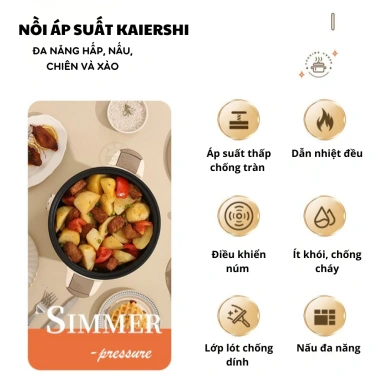 Nồi Áp Suất KAISER Chính Hãng – Nhiều Chế Độ, Tự Động Hẹn Giờ, Dung Tích Lớn 6L 5