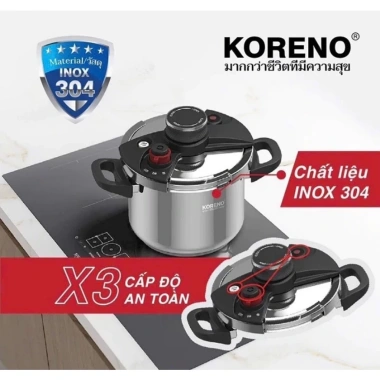 Nồi áp suất KORENO Inox 304 an toàn, dòng cao cấp, BH 12 tháng, giá 1.219.000₫ 5
