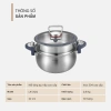 Nồi áp suất Lock&King LK-3.126 6.3L inox 316 kèm xửng hấp đáy - dùng mọi bếp, giá 1.169.000₫ 6