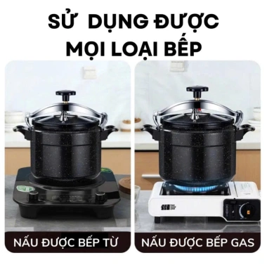 Nồi áp suất nhôm nguyên chất phủ sơn đá, dùng mọi bếp, cả bếp từ, dung tích 4-10L, giảm giá 430.000 VND 5