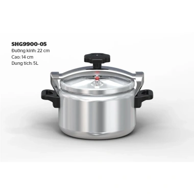 Nồi áp suất nhôm Sunhouse SHG9.900-05 – Siêu bền, an toàn, chỉ 530.000₫ (giảm từ 678.400₫)
