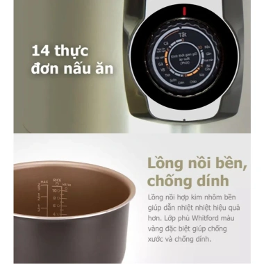 Nồi áp suất Philips HD2.103/66 5.0L 900W - 14 chế độ nấu, giảm giá tới 21% - chỉ giao HN & HCM