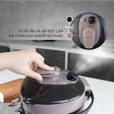 Nồi Áp Suất SHARP KS-130 Lòng Đá Bền Dùng 2-3 Người Free Ship Bảo Hành 12 Tháng