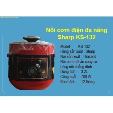 Nồi áp suất Sharp KS-132 3,2L nhỏ gọn, bảo hành 12 tháng, giá 900k