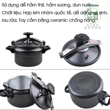 Nồi áp suất Sikma 18cm 3-7L - Chính hãng, dùng bếp ga & hồng ngoại, chỉ 470k 2