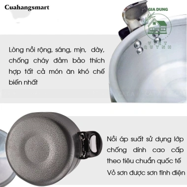 Nồi áp suất Sikma 18cm 3-7L - Chính hãng, dùng bếp ga & hồng ngoại, chỉ 470k 4