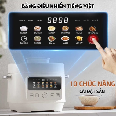 Nồi áp suất Venko VKP4L10 4L 10 chế độ thông minh 1.300W hẹn giờ 24h 3 chế độ chín - Giá chỉ 1,28 triệu 5