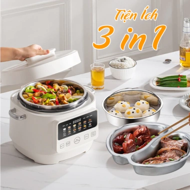 Nồi áp suất Venko VKP4L10 4L 10 chế độ thông minh 1.300W hẹn giờ 24h 3 chế độ chín - Giá chỉ 1,28 triệu 8