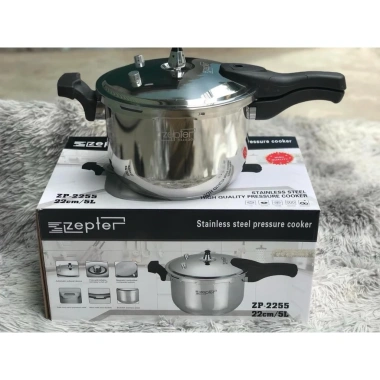 Nồi Áp Suất Zepter 5L Inox 304 22cm – dùng bếp từ & gas, nấu cháo, hầm – 843.000 VNĐ