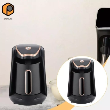 Nồi Cà Phê Điện Thổ Nhĩ Kỳ EU 220V Cắm Nhỏ Gọn Đen Chống Tràn 600W 300ml Giặt Nồi 3