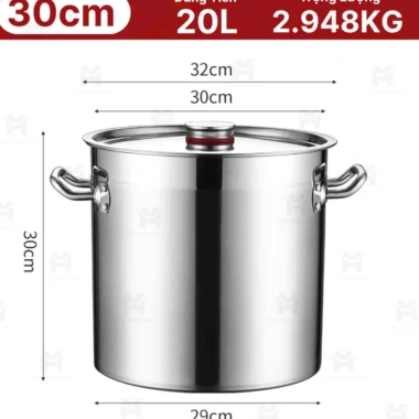 Nồi Cao Inox Đáy Dày 20-100L Cho Bếp Tứ - Luộc Ga, Hầm Xương, Nấu Bánh Chưng 550k 6 Nồi Cao Inox Đáy Dày 20-100L Cho Bếp Tứ - Luộc Ga, Hầm Xương, Nấu Bánh Chưng 550k 6