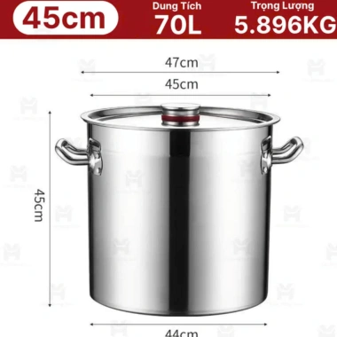 Nồi Cao Inox Đáy Dày 20-100L Cho Bếp Tứ - Luộc Ga, Hầm Xương, Nấu Bánh Chưng 550k