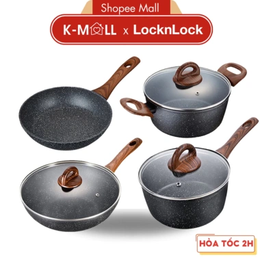 Nồi Chảo Nhôm LocknLock BAUM Chống Dính, Dùng Bếp Từ - Đa Size, Giá 311.200 VND