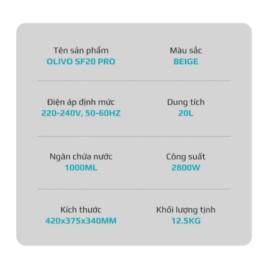 Nồi Chiên Hơi Nước Olivo 20 lít Không Dầu Tiết Kiệm, Nấu Nhanh, Giá Ưu Đãi 350.000₫ 3 Nồi Chiên Hơi Nước Olivo 20 lít Không Dầu Tiết Kiệm, Nấu Nhanh, Giá Ưu Đãi 350.000₫ 3