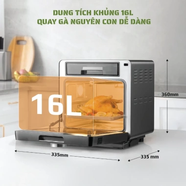 Nồi Chiên Hơi Nước OLIVO SF16 PRO 16L: 70 chức năng, phụ kiện inox 304, giá 5,560,000₫ 6