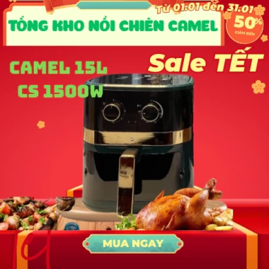 Nồi chiên không dầu 15L Nine Shield - Siêu bền, Siêu đẹp, Bảo hành 12 tháng, Giá chỉ 625k