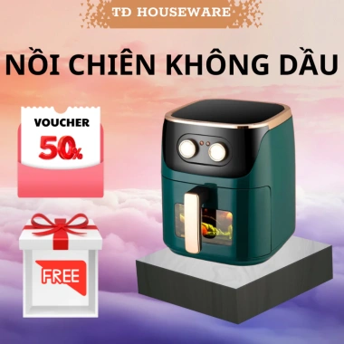 Nồi chiên không dầu 15L Nine Shield - Siêu bền, Siêu đẹp, Bảo hành 12 tháng, Giá chỉ 625k