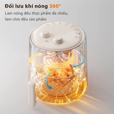 Nồi chiên không dầu 4L Gaabor AF40M-WH01A 1.400W Chống dính, khí nóng đối lưu, núm xoay dễ dùng, giảm giá 900k