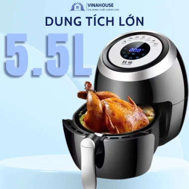 Nồi Chiên Không Dầu 5.5L Cảm Ứng, Công Suất 1.500W – Giá 1.295.000, Giảm Sốc 2