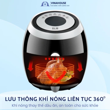 Nồi Chiên Không Dầu 5.5L Cảm Ứng, Công Suất 1.500W – Giá 1.295.000, Giảm Sốc 4