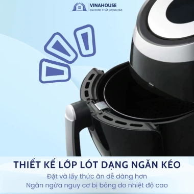 Nồi Chiên Không Dầu 5.5L Cảm Ứng, Công Suất 1.500W – Giá 1.295.000, Giảm Sốc 5