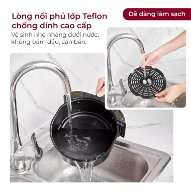 Nồi chiên không dầu 5L Fujihome nhập khẩu, tự ngắt, chống dính cao cấp, giá 630.000₫ 9