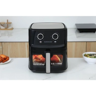 Nồi chiên không dầu 6.5L SUNHOUSE SHD4.030 - Giá ưu đãi 1.05tr, công suất 1.700W, tiết kiệm năng lượng 2 Nồi chiên không dầu 6.5L SUNHOUSE SHD4.030 - Giá ưu đãi 1.05tr, công suất 1.700W, tiết kiệm năng lượng 2