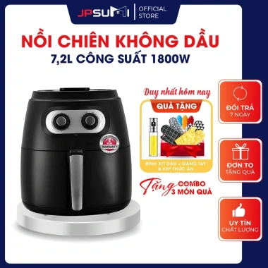 Nồi chiên không dầu 7.2L 1.800W nhập khẩu chính hãng - Bảo hành 2 năm - Giá chỉ 950.000đ